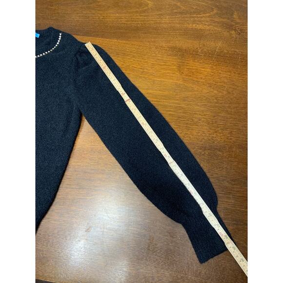 Draper James Classy Preppy Academia Pullover Sweater Women Medium Black Neutral - Picture 6 of 10